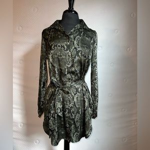 NWOT Hunter Green Dress with Removable Tie Belt Size 6